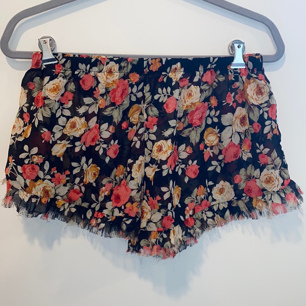 Urban Outfitters Sheer Floral Shorts Size M